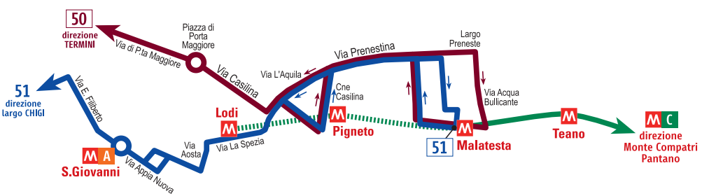 Lavori Metro C, bus sostitutivi ad aprile 2017