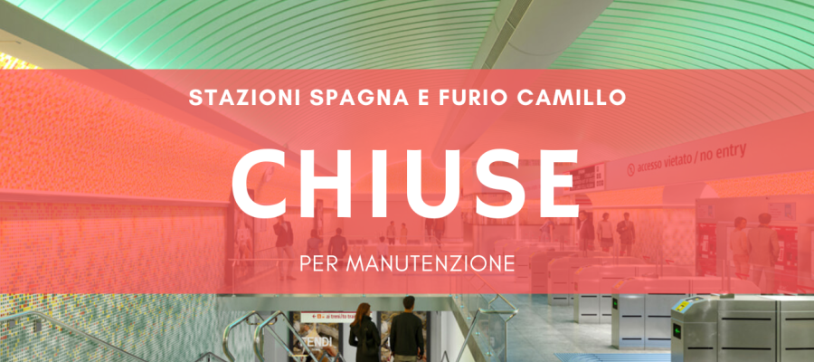 Metro A Roma, stazioni Spagna e Furio Camillo chiuse per lavori
