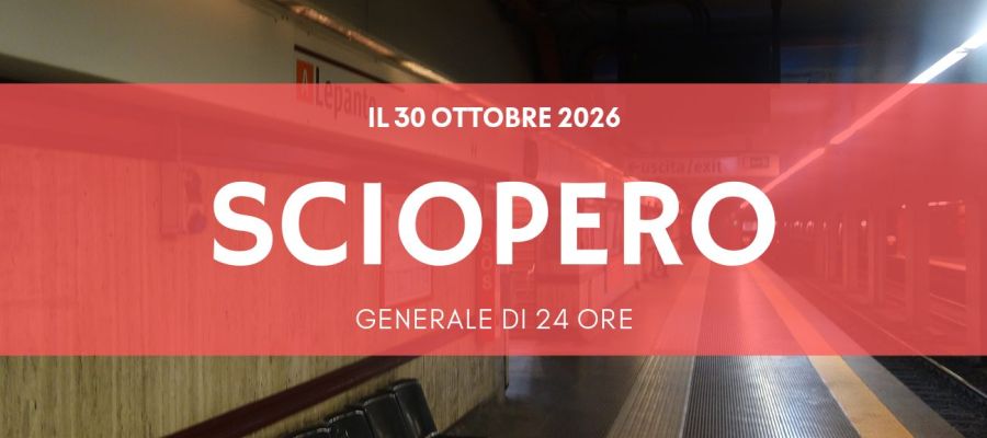 Banchina della stazione Lepanto sulla metro A di Roma, in vista dello sciopero generale del 30 ottobre